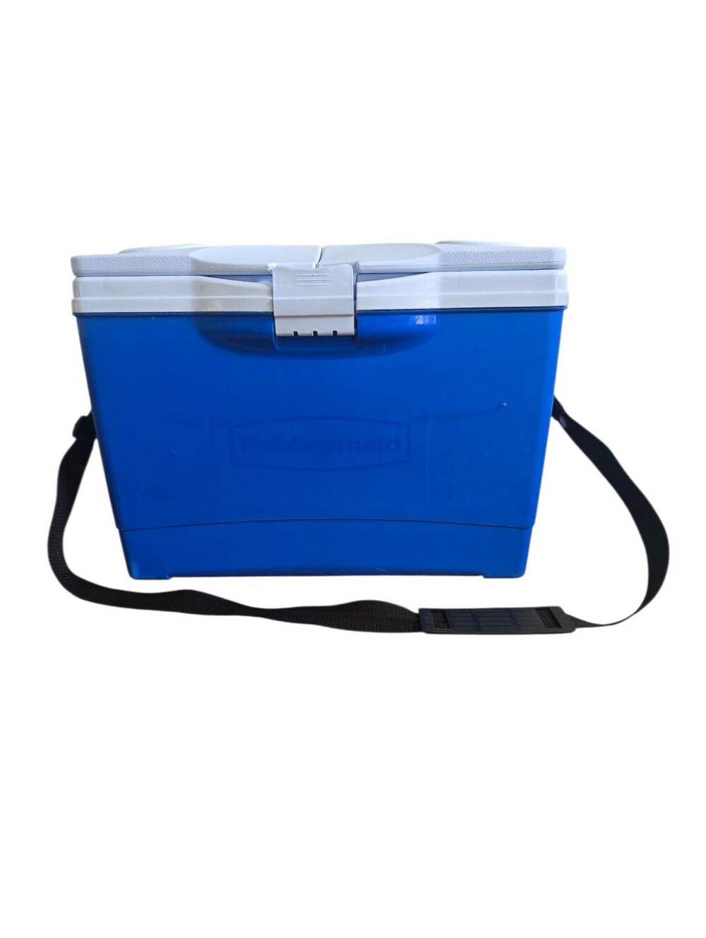 Rubbermaid The Slim Cooler 6” 13QT/12.5L Blue Dual Open Lid Cooler with Strap